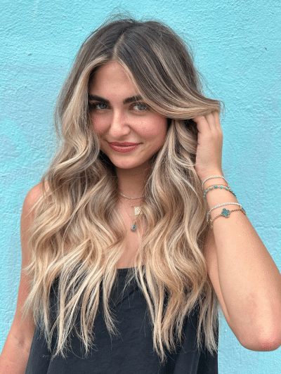 High-contrast Balayage: 35 Foils Or Less